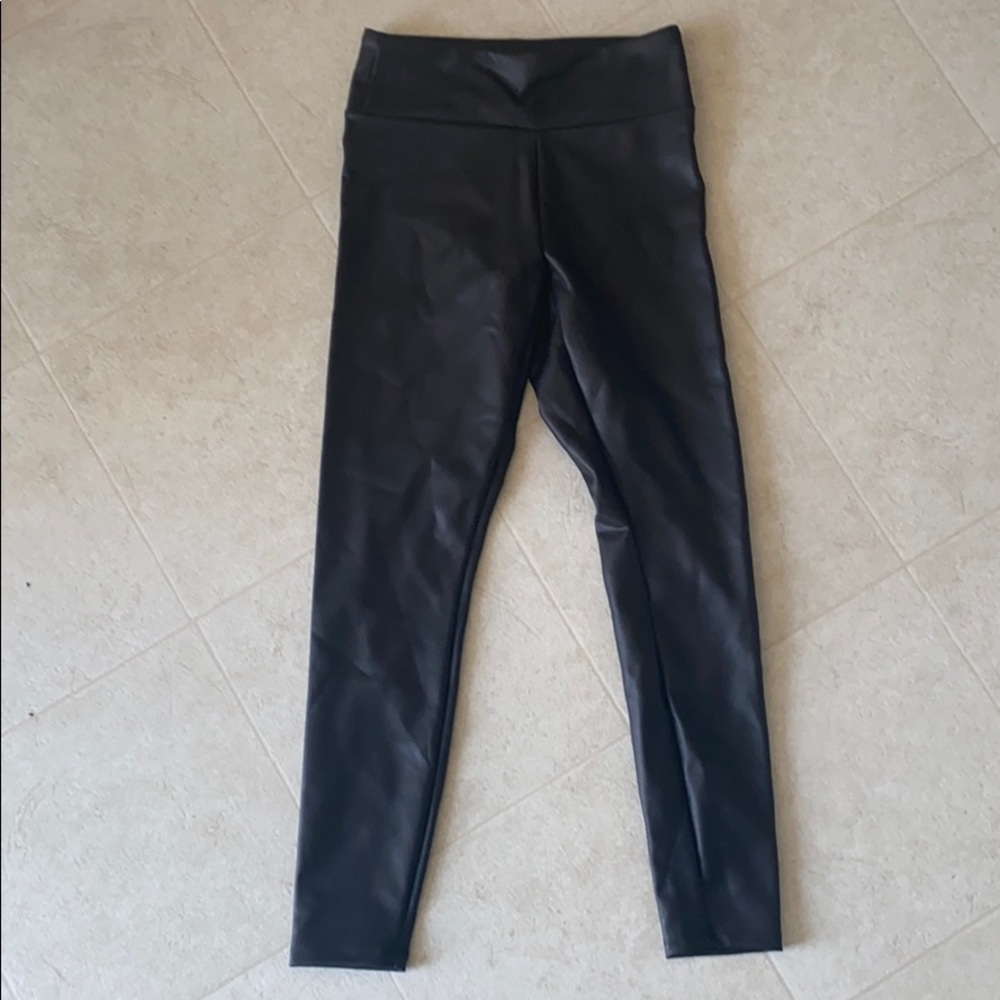 Express fake leather leggings
